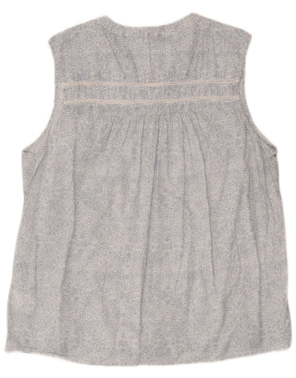 Damska bluzka bez rękawów Mountain Warehouse UK 20 2XL Niebieskie kwiaty