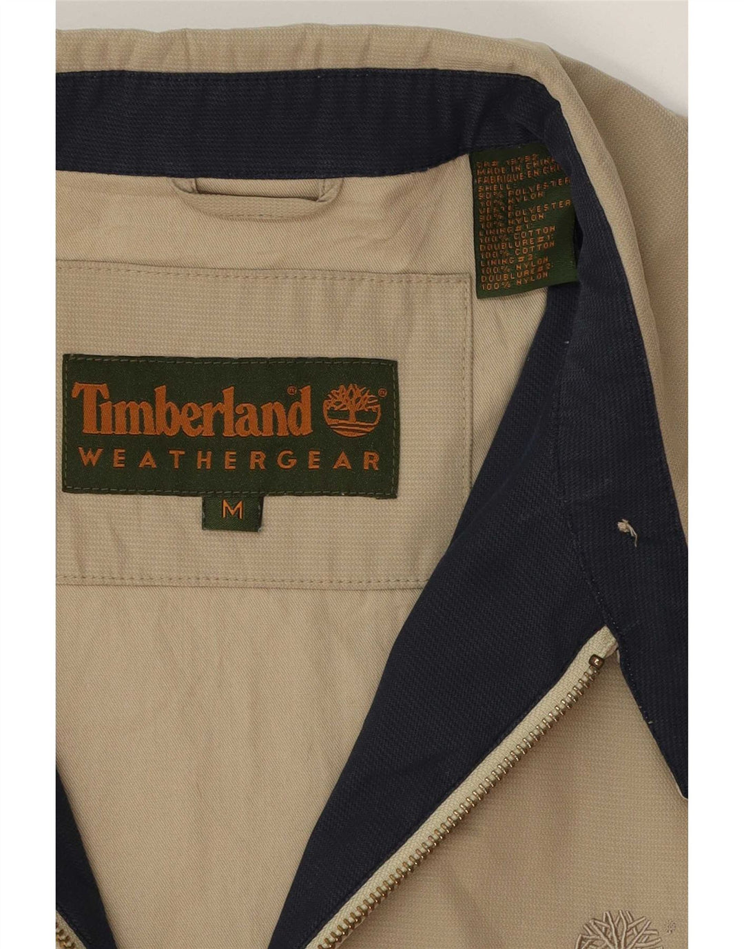 Męska kurtka bomberka Timberland UK 38, średni beżowy poliester