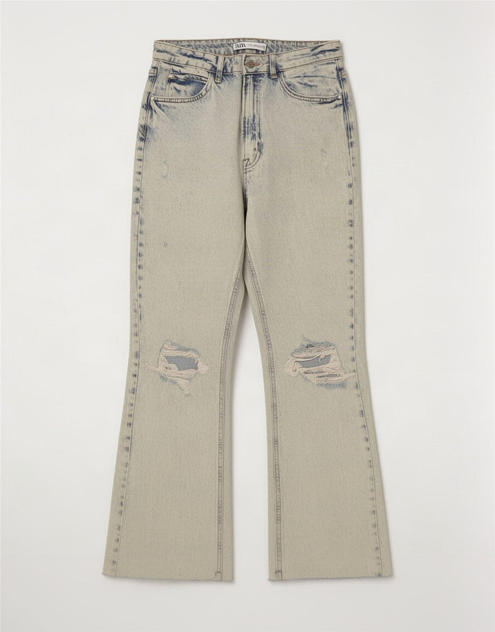 Jeansy damskie Zara Bootcut EU 38 Small W28 L26 Niebieskie