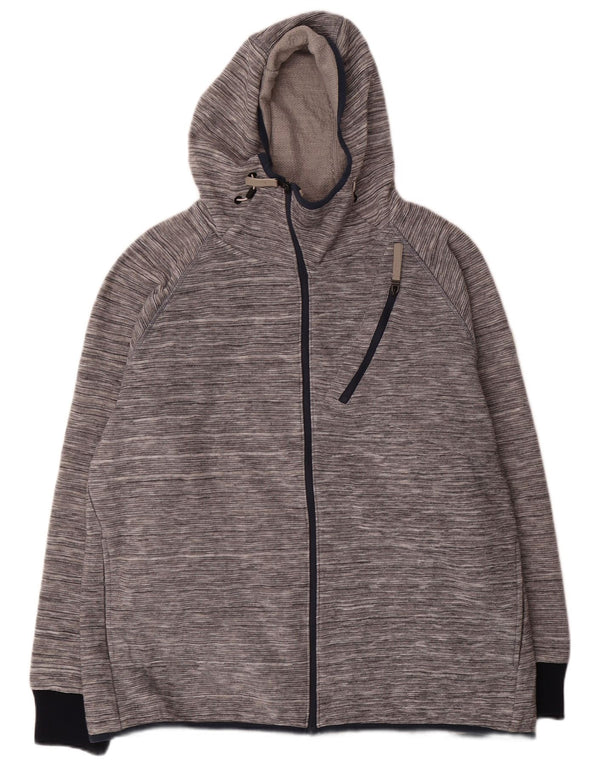 Męski sweter z kapturem i zamkiem Bench 2XL Szary, nakrapiany akryl