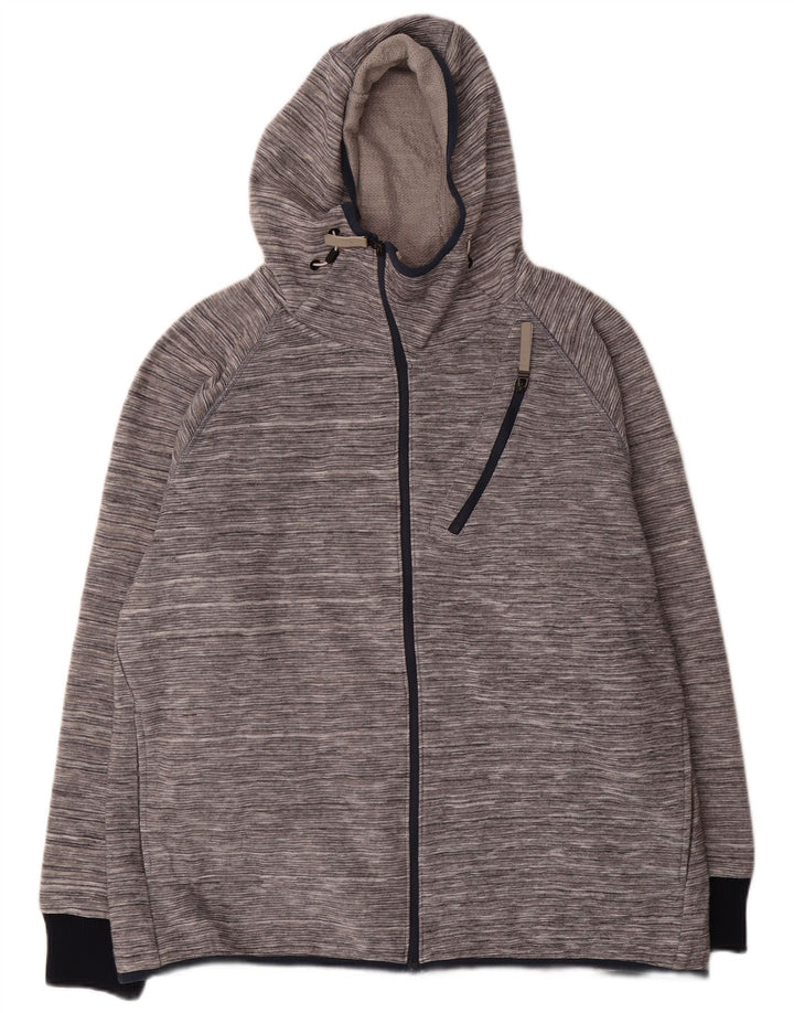 Męski sweter z kapturem i zamkiem Bench 2XL Szary, nakrapiany akryl