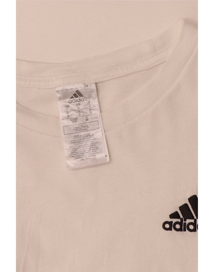 Adidas Męska Koszulka Top Mała Biała Bawełna