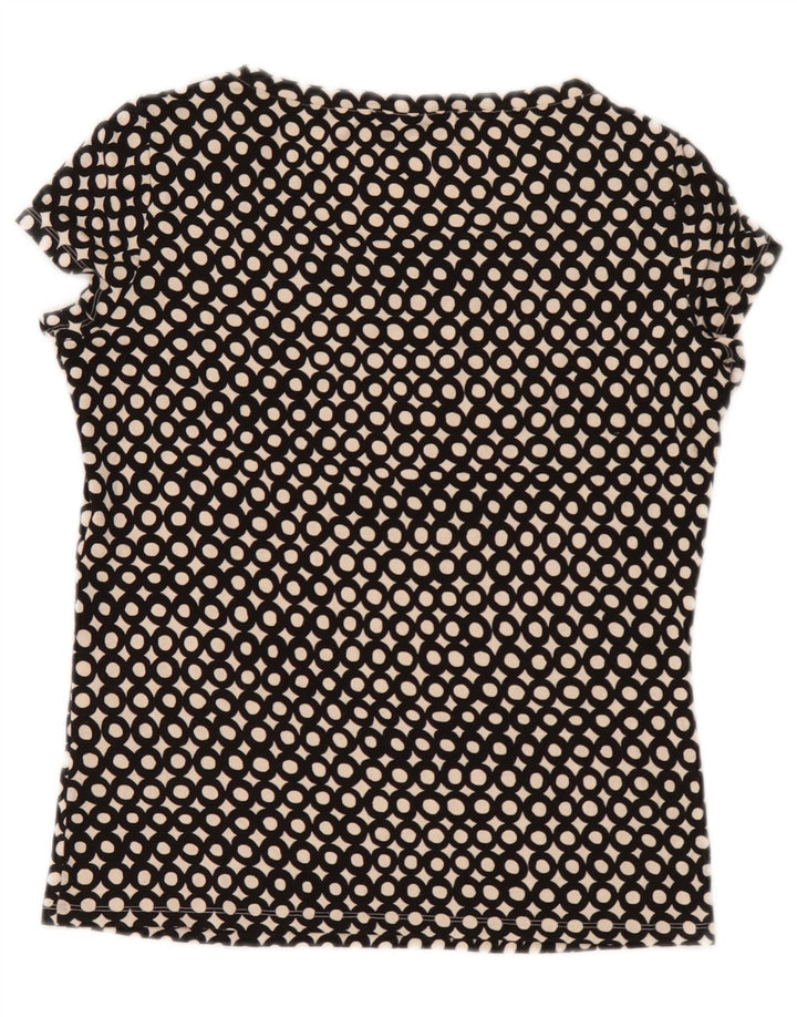 Damska bluzka weekendowa Max Mara Top UK 10 Small Black Spotted Wiskoza