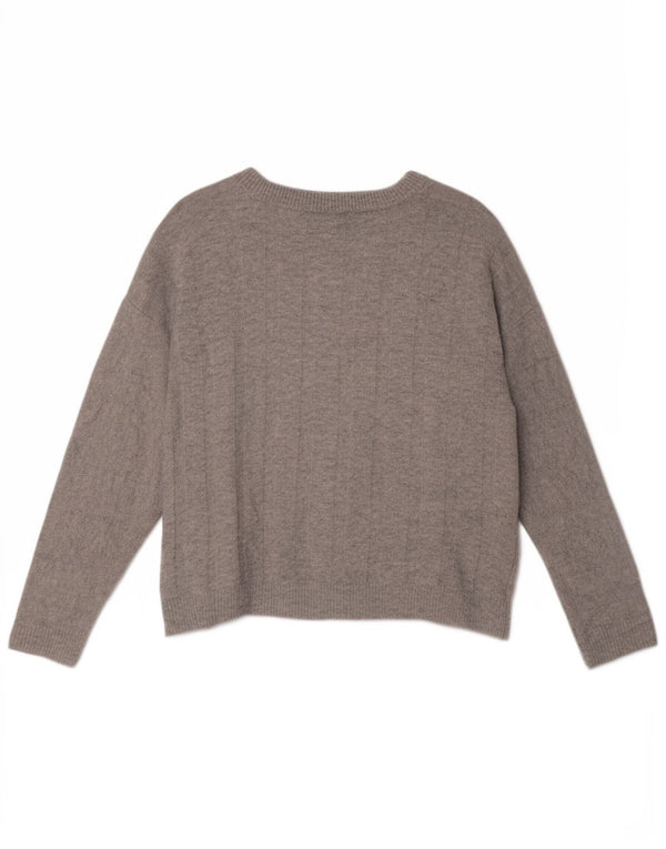 Marks & Spencer Damski sweter oversize z dekoltem w łódkę, UK 10, mały, szary