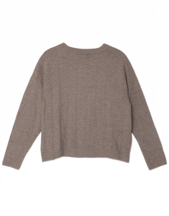 Marks & Spencer Damski sweter oversize z dekoltem w łódkę, UK 10, mały, szary