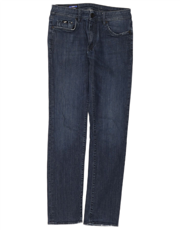 Damskie jeansy Gas Slim W31 L32 Niebieskie bawełniane