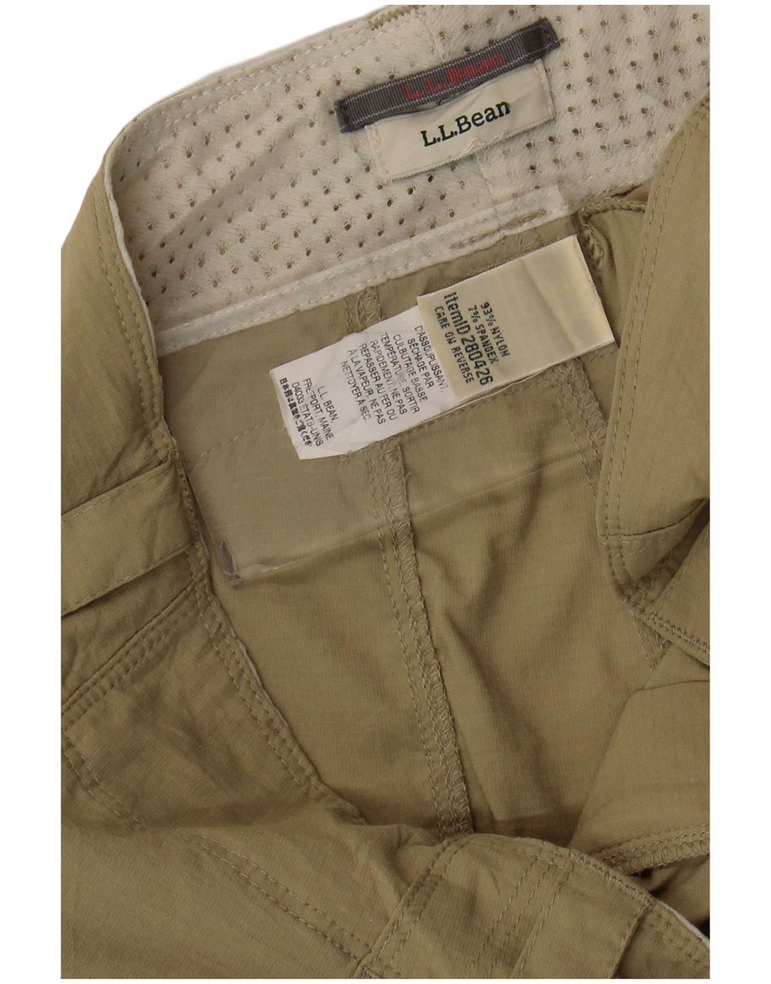 Damskie proste spodnie cargo L.L.Bean W34 L30 Khaki Nylon