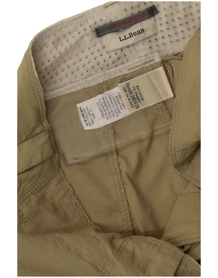 Damskie proste spodnie cargo L.L.Bean W34 L30 Khaki Nylon