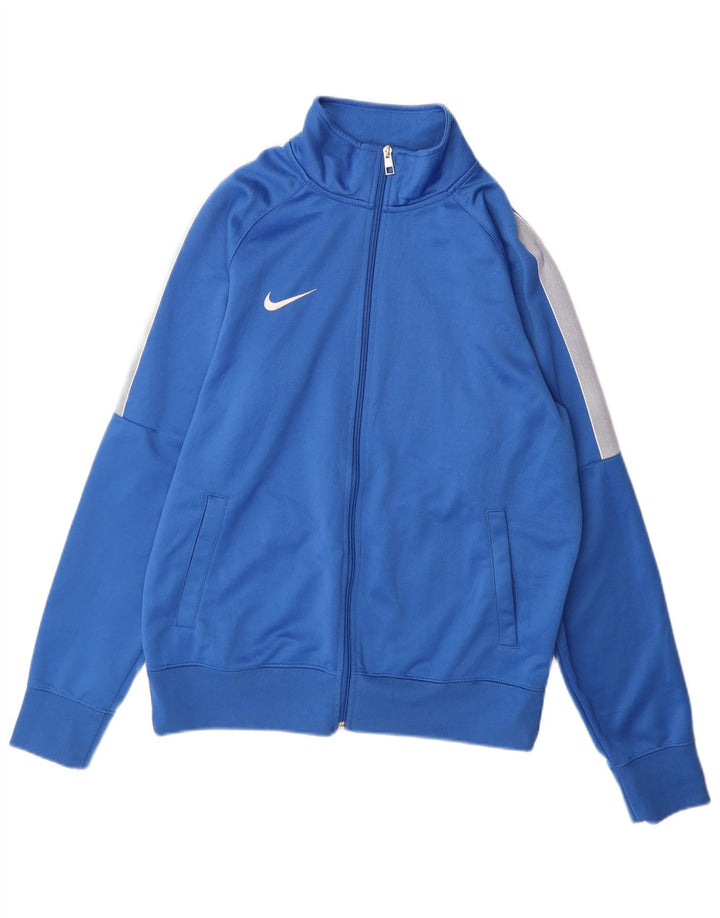 Męska kurtka dresowa Nike, średni niebieski, poliester z blokami kolorów