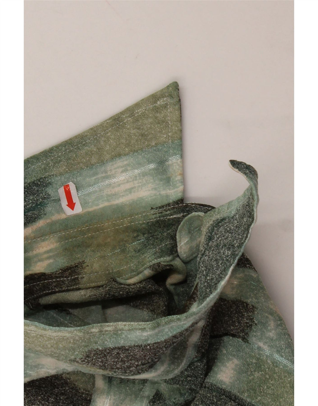 Męska koszula z krótkim rękawem VINTAGE, duża, zielona, geometryczna