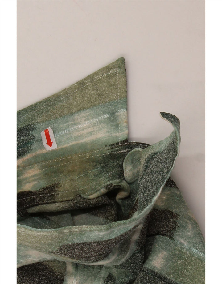 Męska koszula z krótkim rękawem VINTAGE, duża, zielona, geometryczna