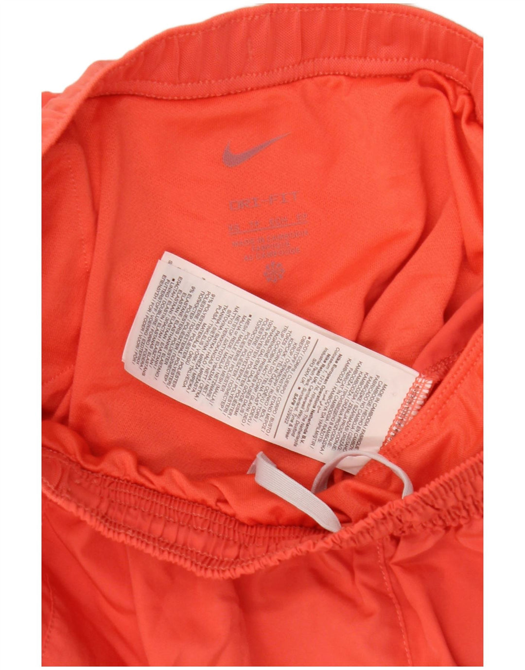 Damskie spodenki sportowe Nike Dri Fit UK 4 XS, czerwone, poliestrowe