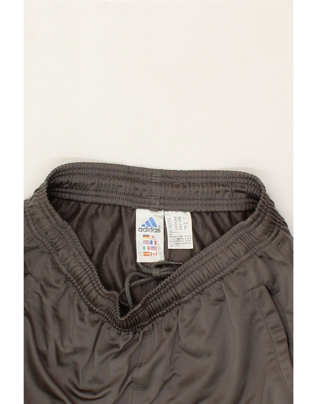 ADIDAS Mens Tracksuit Trousers UK 38/40 Medium Grey Polyester Vintage Adidas and Second-Hand Adidas from Messina Hembry 