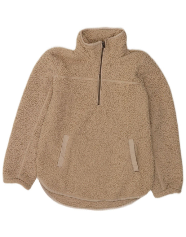 Damski sweter polarowy Abercrombie & Fitch, UK 10, mały, beżowy