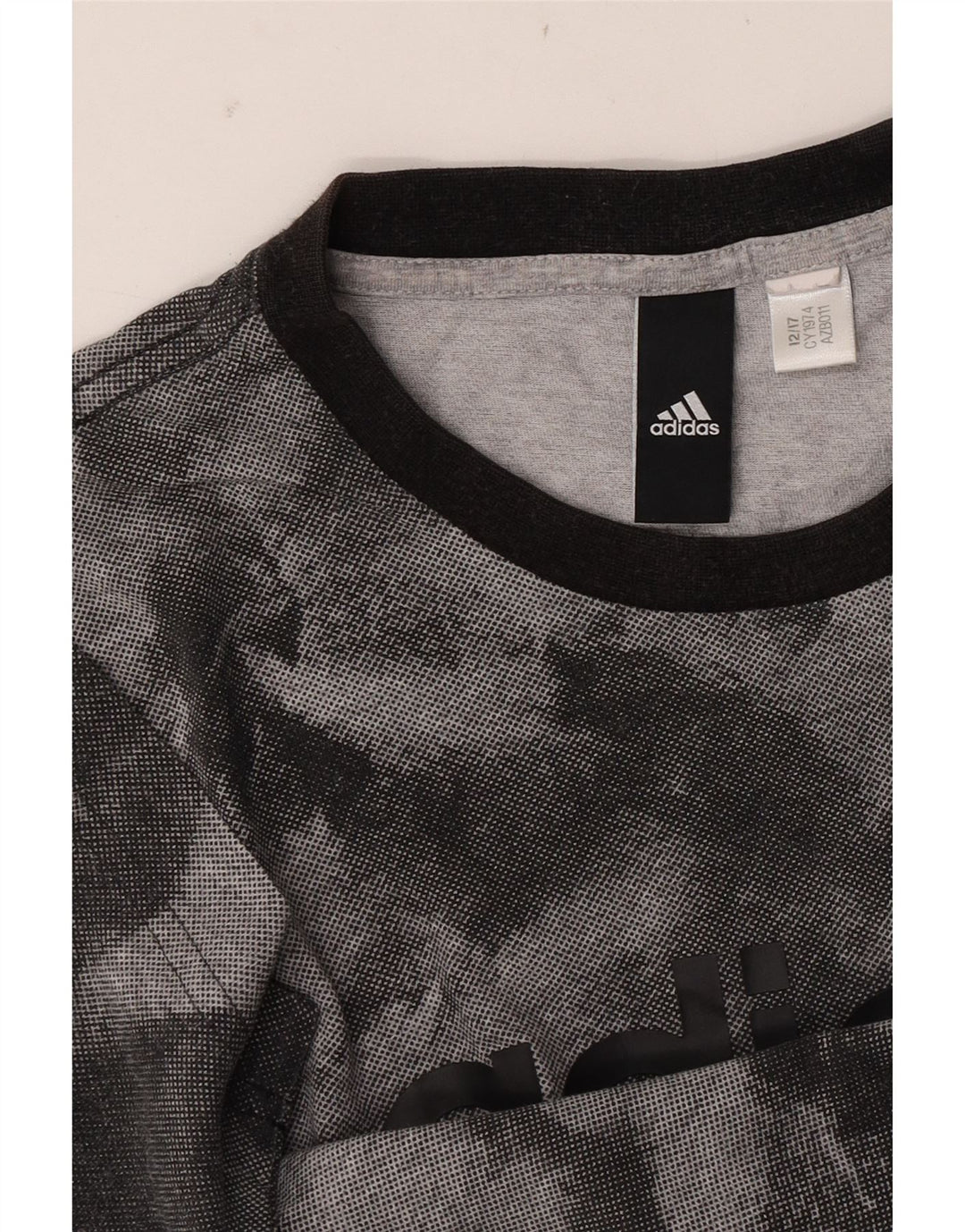 Męski T-shirt z grafiką ADIDAS, mały, szary Tie Dye