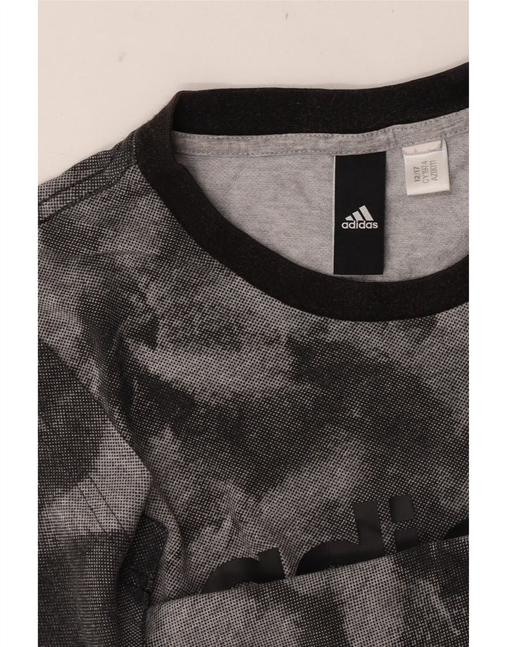 Męski T-shirt z grafiką ADIDAS, mały, szary Tie Dye