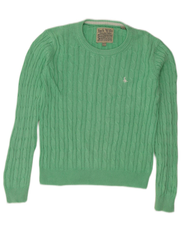 Sweter damski Jack Wills Oversize z okrągłym dekoltem, UK 10, mały zielony