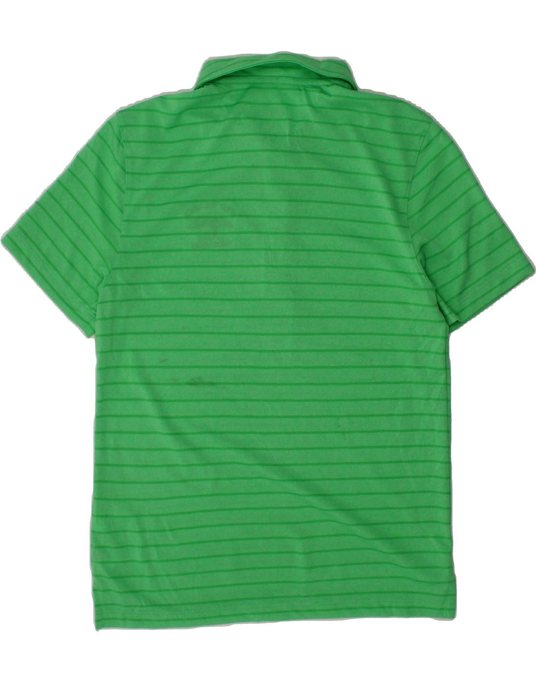 NIKE Boys Polo Shirt 7-8 Years Green Striped Polyester Vintage Nike and Second-Hand Nike from Messina Hembry 