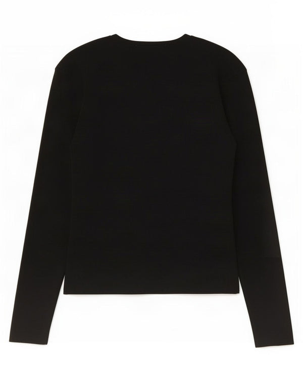 Damski top z długim rękawem Zara UK 14, duży, czarny nylon