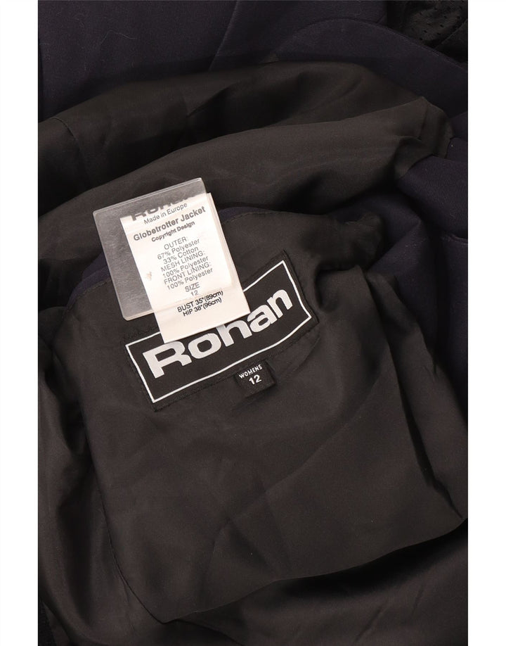 Damska marynarka Rohan zapinana na 3 guziki UK 12, średni granatowy poliester