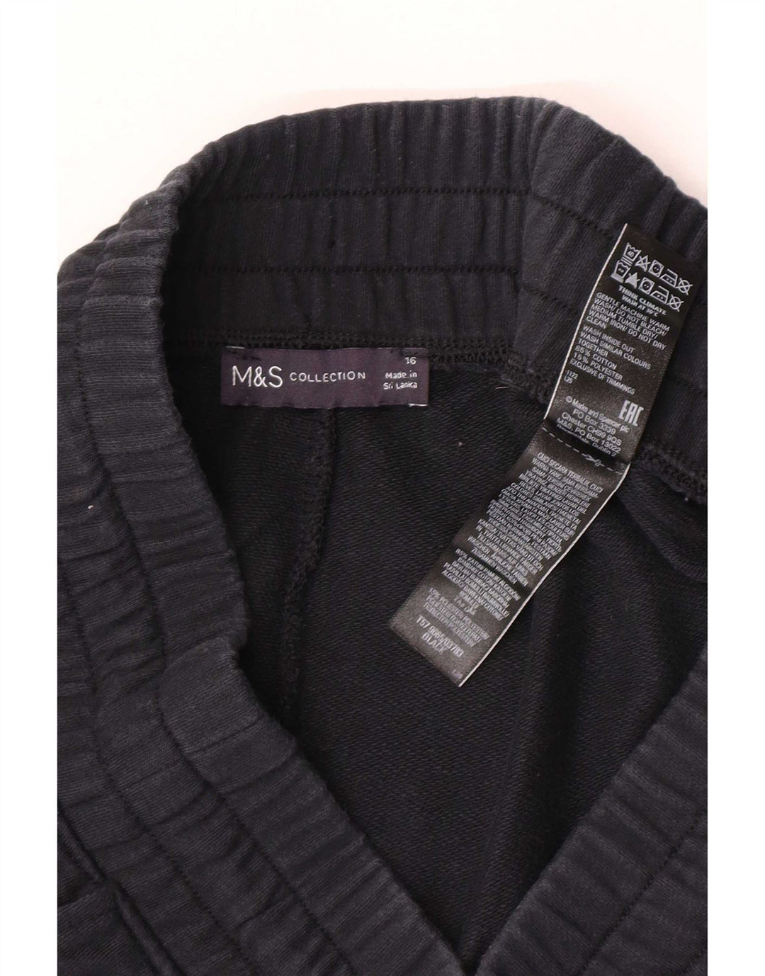 Damskie spodenki sportowe Marks & Spencer UK 16, duże, czarne, bawełniane