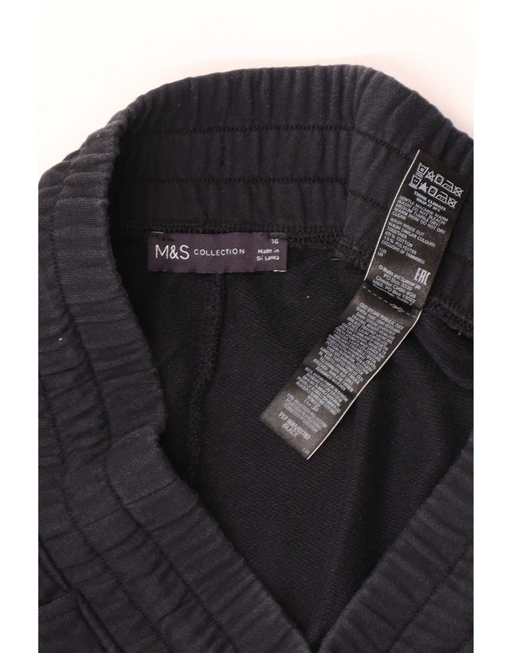 Damskie spodenki sportowe Marks & Spencer UK 16, duże, czarne, bawełniane