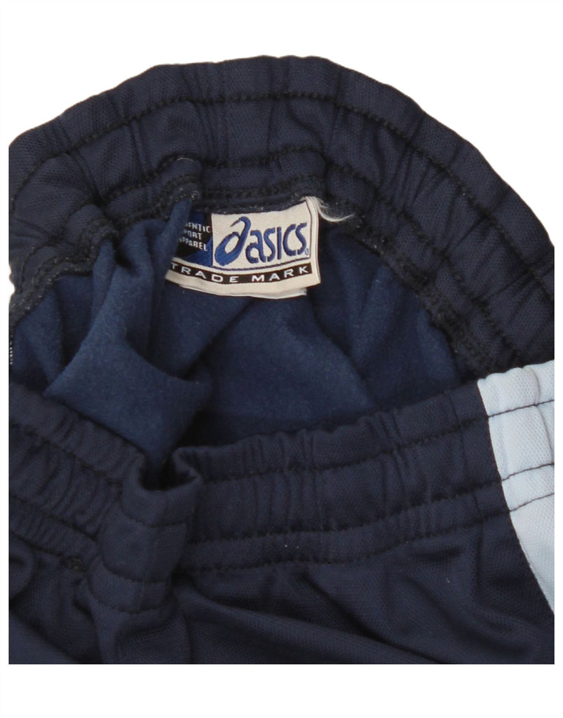 ASICS Womens Tracksuit Trousers UK 12 Medium Navy Blue Colourblock Vintage Asics and Second-Hand Asics from Messina Hembry 