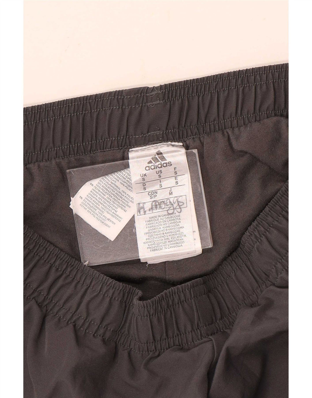 Męskie spodnie dresowe Adidas, małe, szare, poliestrowe