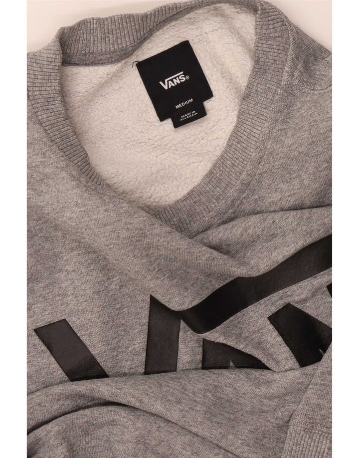 Męski sweter z grafiką Vans, średnioszary, nakrapiany