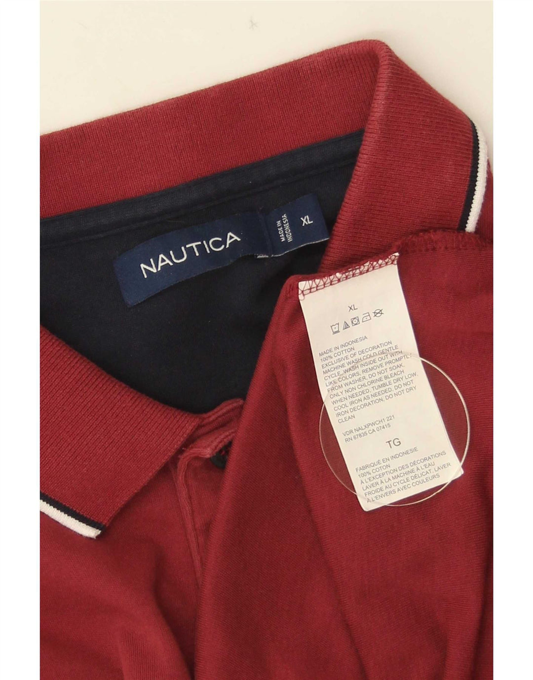 Męska koszulka polo Nautica XL, czerwona, bawełniana