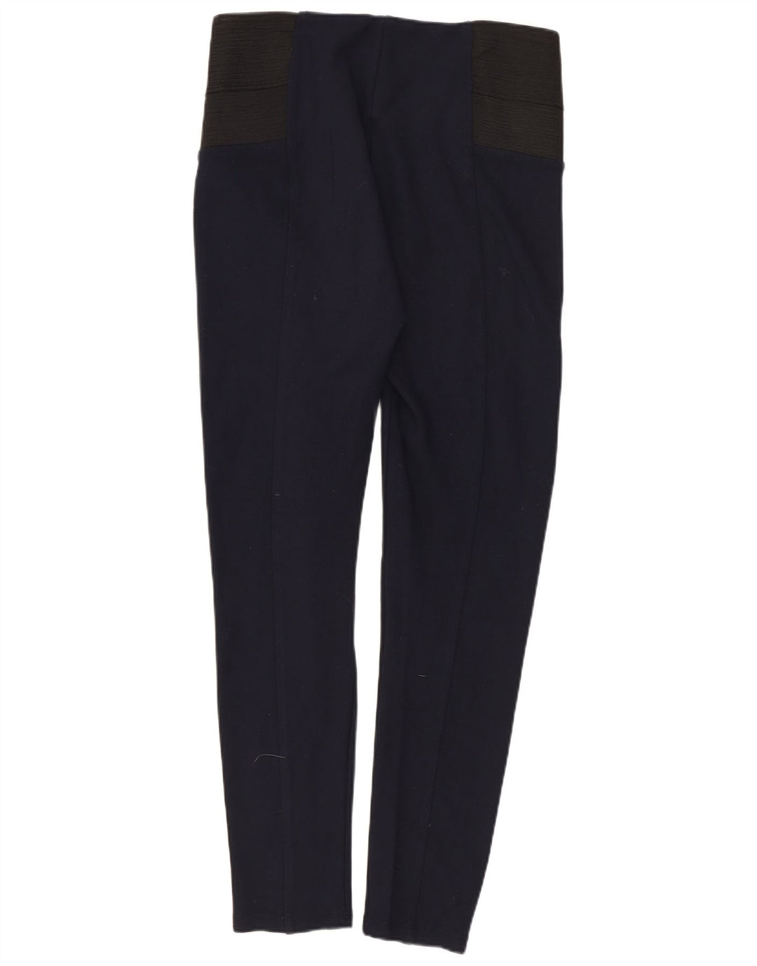 Legginsy damskie Zara UK 14, duże, granatowe, z blokami kolorów, wiskoza