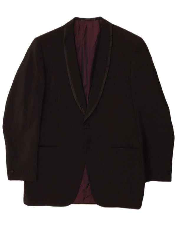 Marynarka męska San Babila Milano zapinana na 1 guzik UK 40, duża czarna