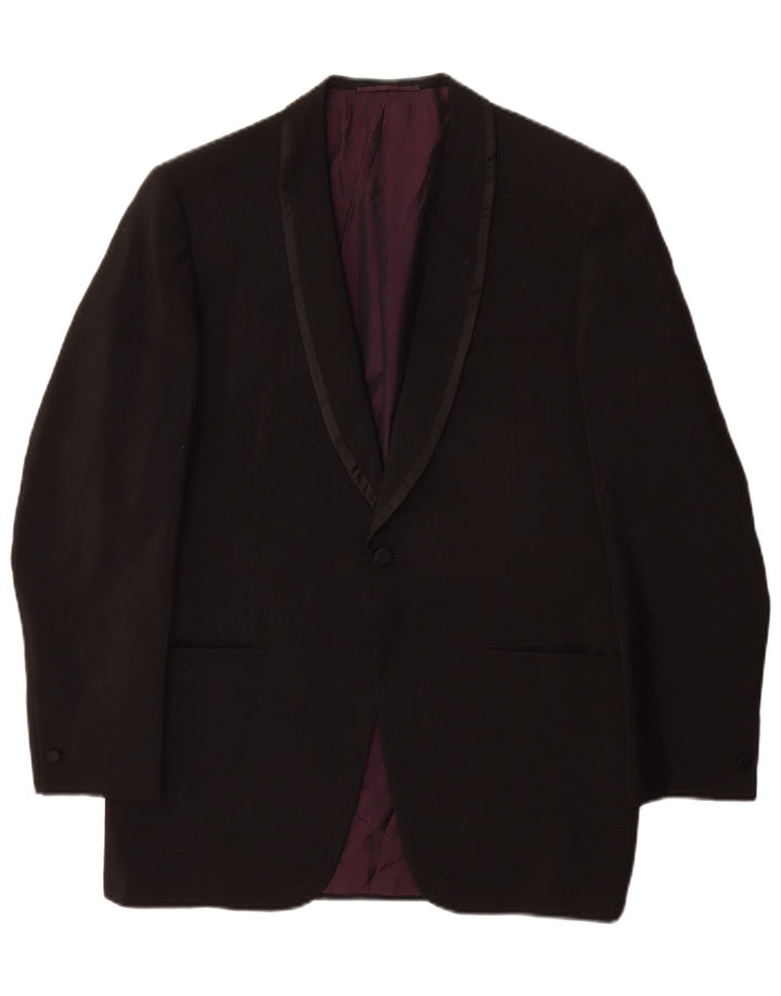 Marynarka męska San Babila Milano zapinana na 1 guzik UK 40, duża czarna