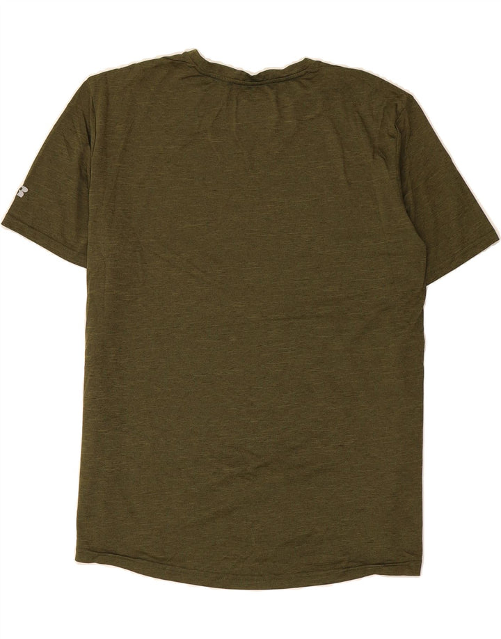 RUSSELL ATHLETIC Mens T-Shirt Top Large Khaki Polyester Vintage Russell Athletic and Second-Hand Russell Athletic from Messina Hembry 