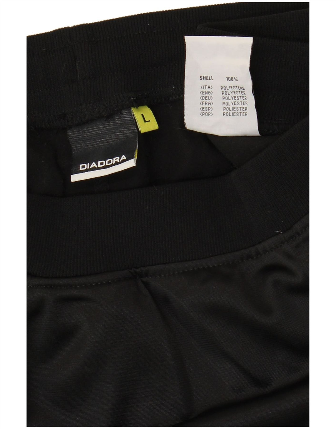 Damskie spodnie dresowe Diadora UK 16, duże, czarne, poliestrowe