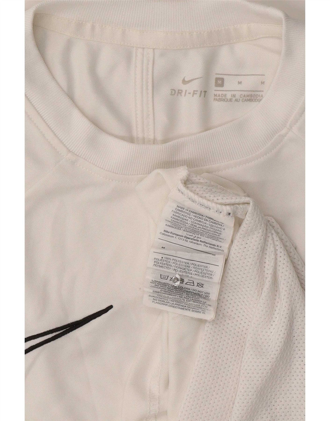 Koszulka męska Nike Top, średnia, biała, poliestrowa, sportowa