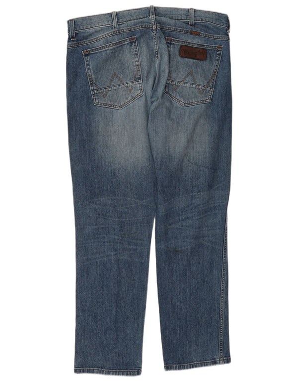 Wrangler Męskie Greensboro Straight Jeans W36 L30 Niebieskie bawełniane