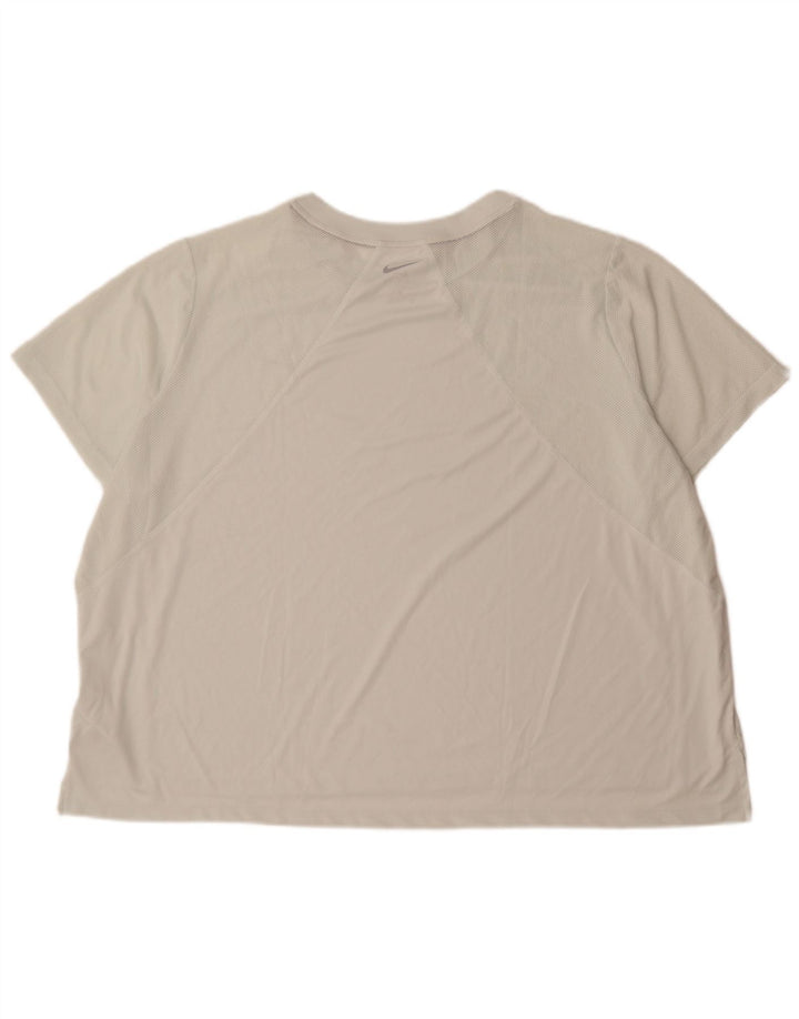 Męski T-shirt Nike Dri Fit Top 3XL Off White Poliester