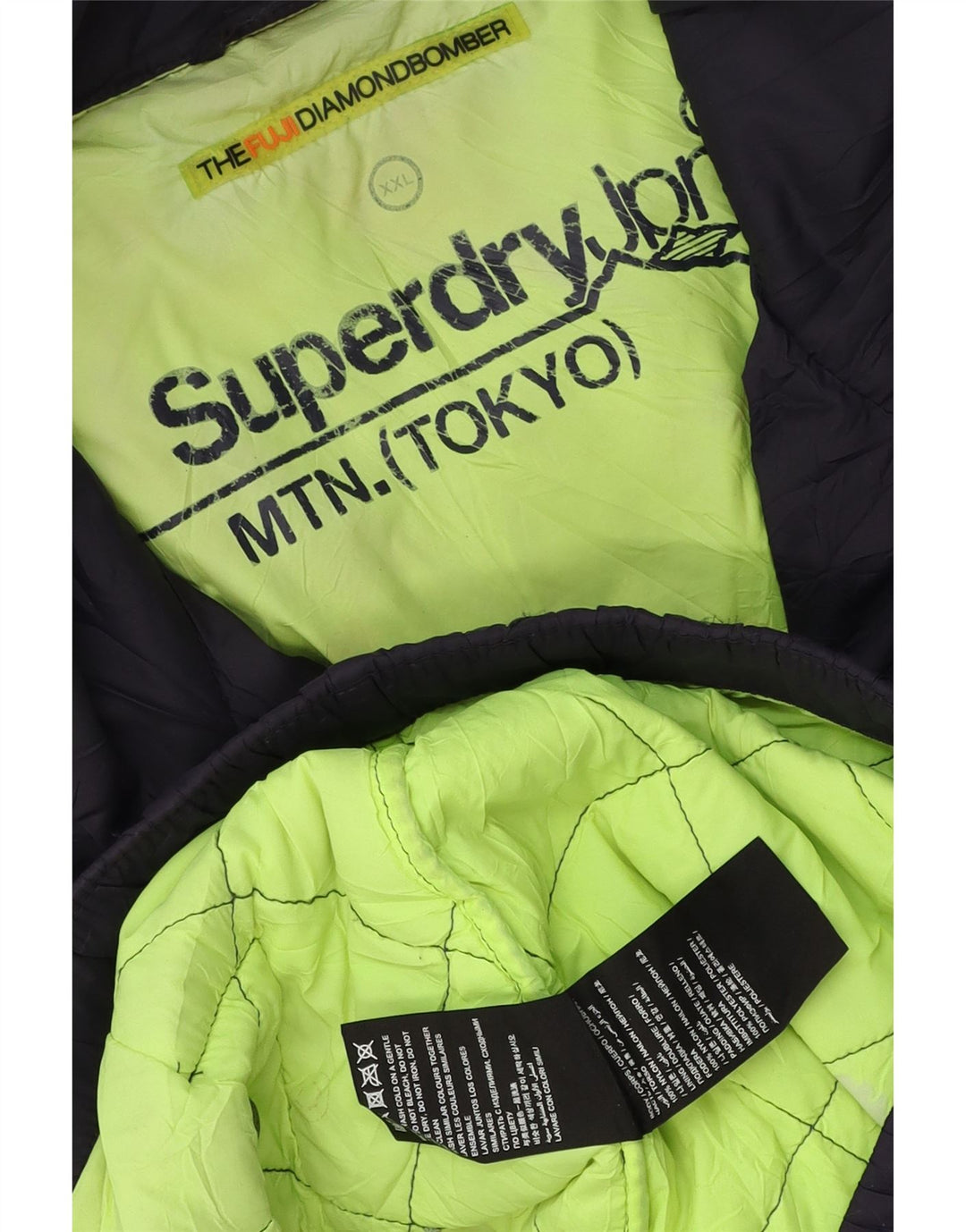 Męska ocieplana kurtka Superdry UK 44 2XL Granatowy poliester