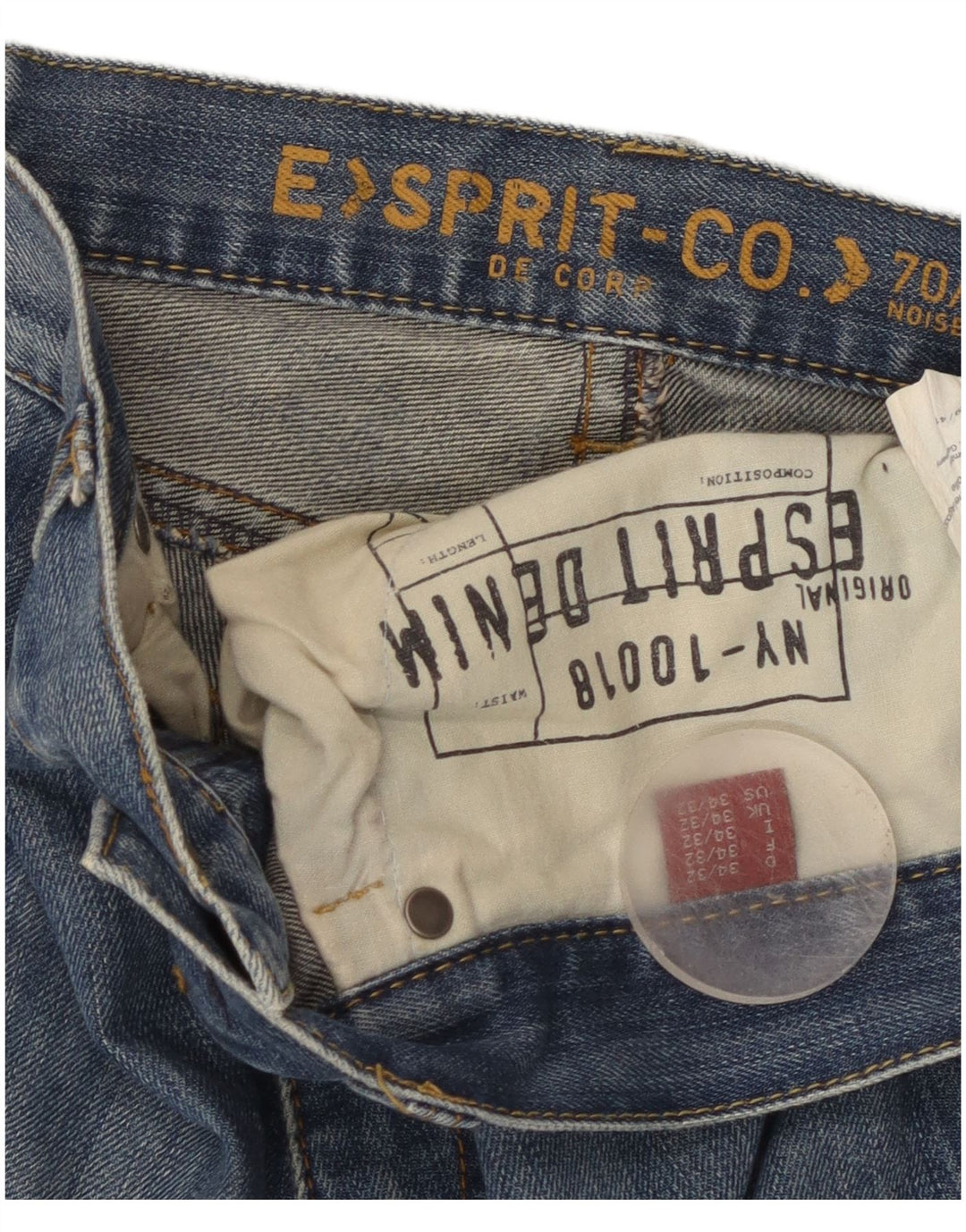 Męskie proste dżinsy Esprit W34 L32 Niebieskie bawełniane