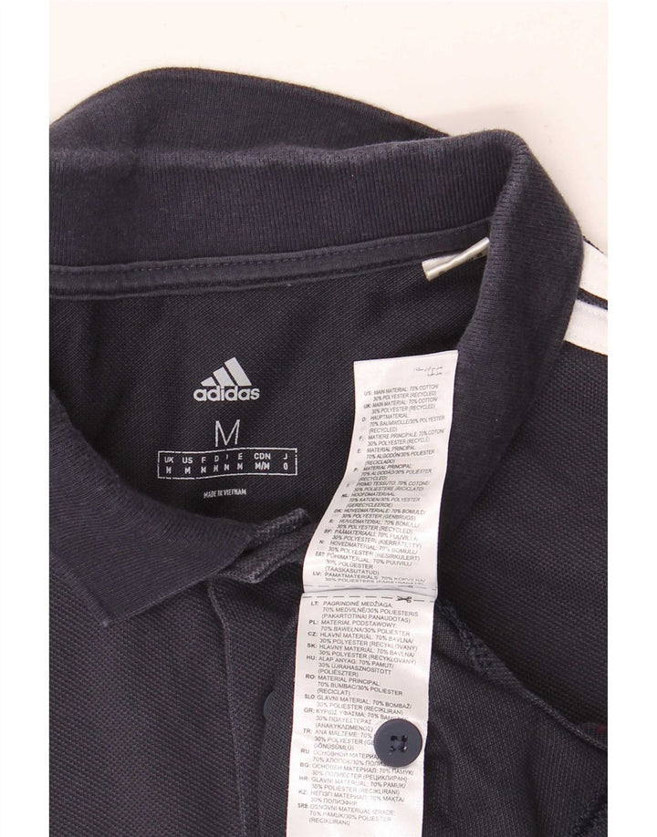 Męska koszulka polo Adidas, średnia, granatowa, bawełniana