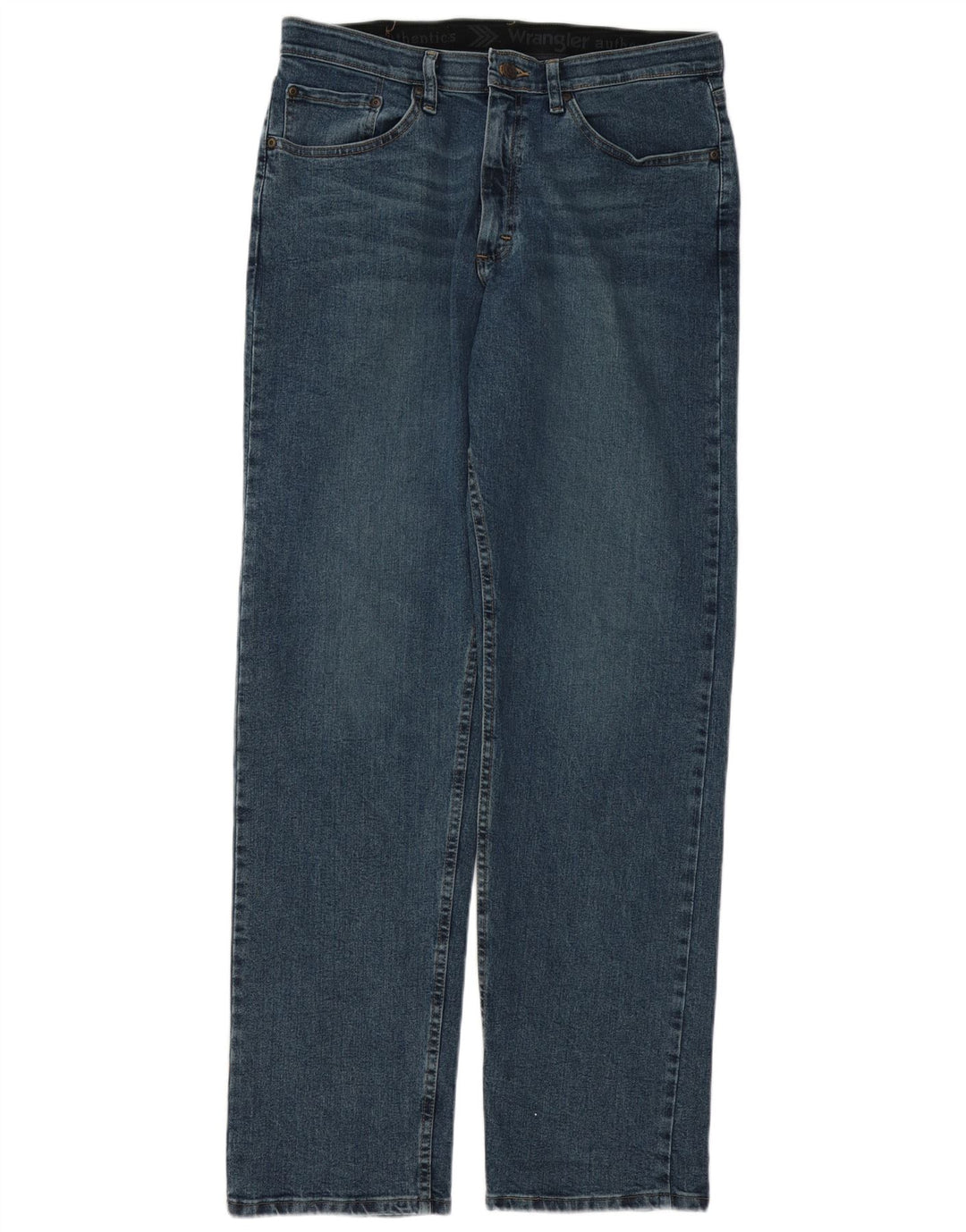 Męskie proste dżinsy Wrangler W32 L34 Niebieskie bawełniane