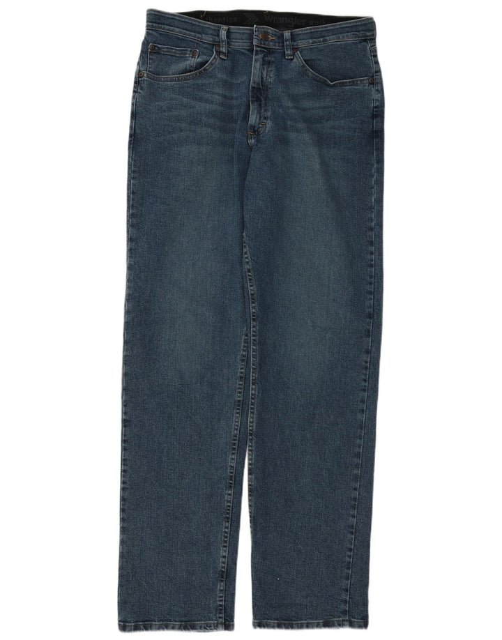 Męskie proste dżinsy Wrangler W32 L34 Niebieskie bawełniane
