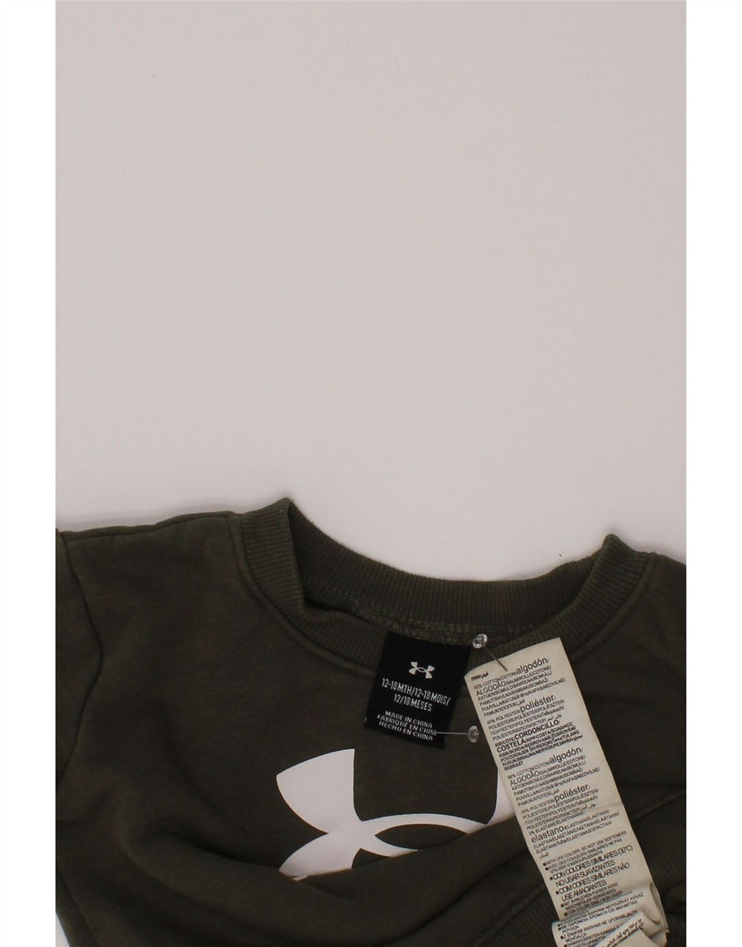 UNDER ARMOUR Chłopięca bluza z grafiką, 12-18 miesięcy, bawełna khaki