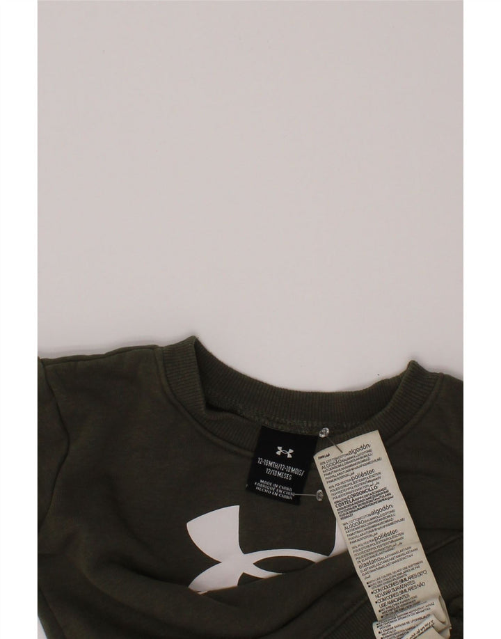 UNDER ARMOUR Chłopięca bluza z grafiką, 12-18 miesięcy, bawełna khaki