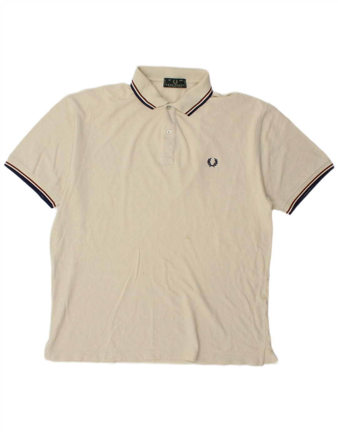 Męska koszulka polo Fred Perry, duża, z białej bawełny