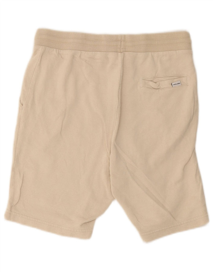 Męskie spodenki sportowe Jack & Jones, małe, beżowe, bawełniane