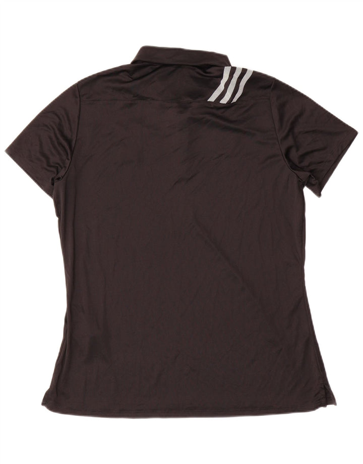 Damska koszulka polo Adidas UK 16/18, duża, czarna, poliester