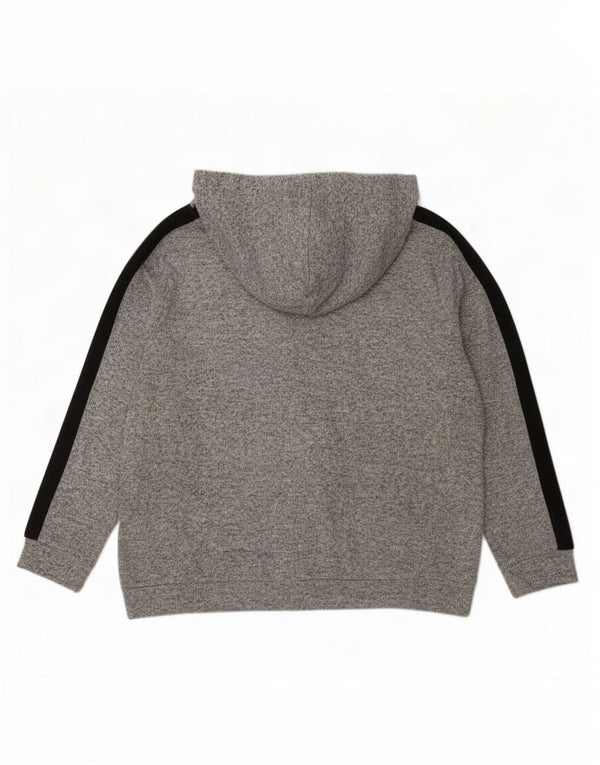 Damski sweter z kapturem Marks & Spencer UK 14, duży, szary, nakrapiany poliester