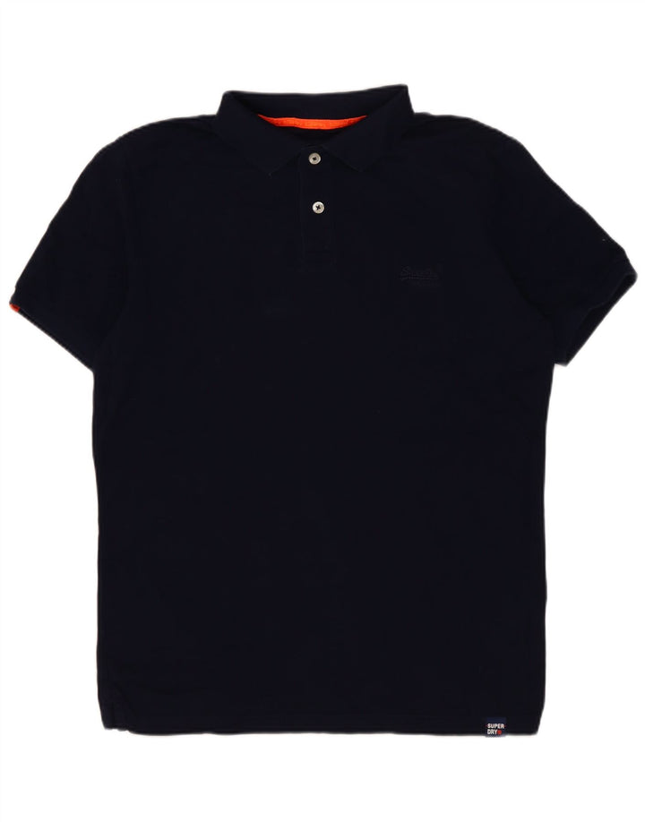 Męska koszulka polo Superdry, mała, granatowa, bawełniana